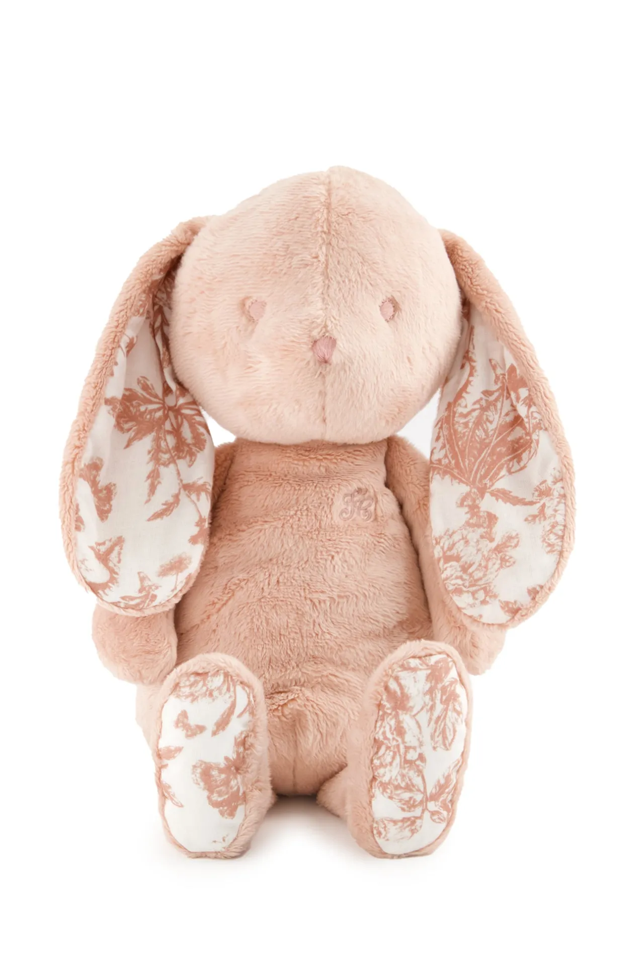 Tartine et Chocolat Augustin le Lapin Imprimé inspiration Toile de Jouy rose 25cm| Ligne Toile De Jouy|Peluches