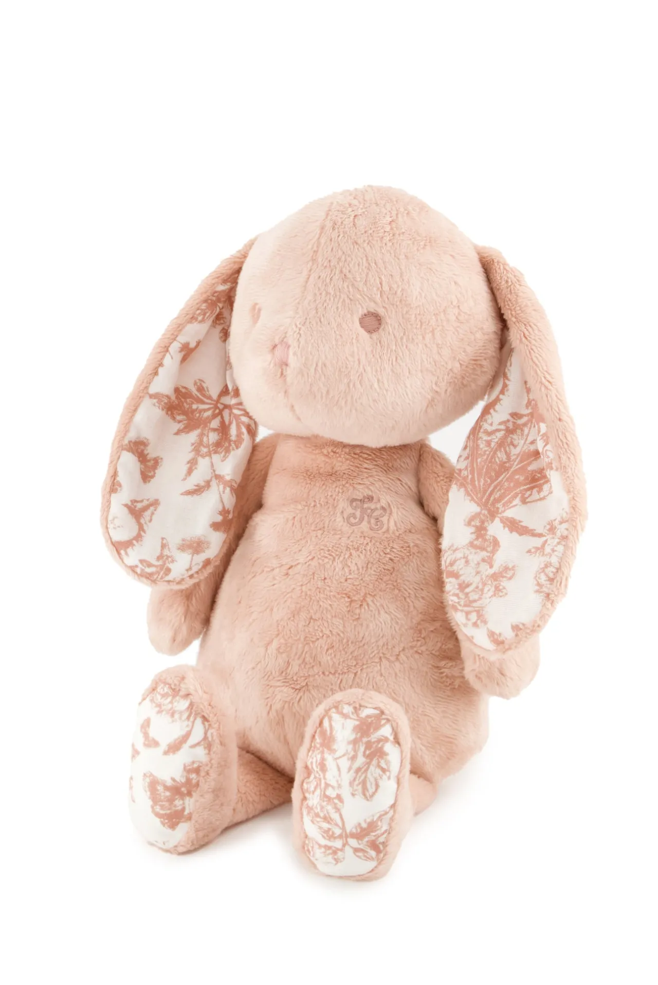 Tartine et Chocolat Augustin le Lapin Imprimé inspiration Toile de Jouy rose 25cm| Ligne Toile De Jouy|Peluches