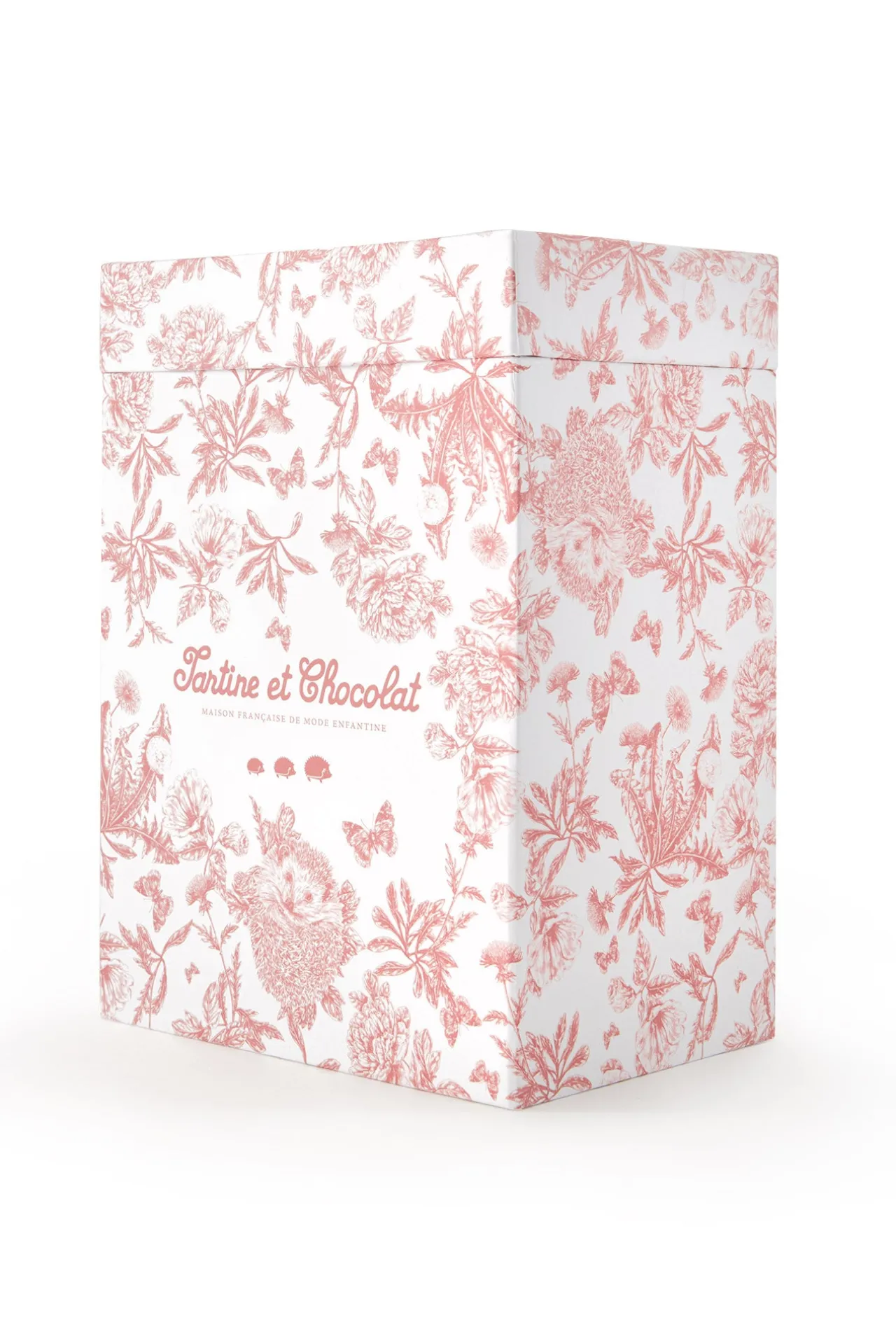 Tartine et Chocolat Augustin le Lapin Imprimé inspiration Toile de Jouy rose 25cm| Ligne Toile De Jouy|Peluches