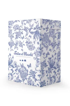 Tartine et Chocolat Augustin le Lapin Imprimé inspiration Toile de Jouy bleu 25cm| Lapin, Augustin|Ligne Toile De Jouy