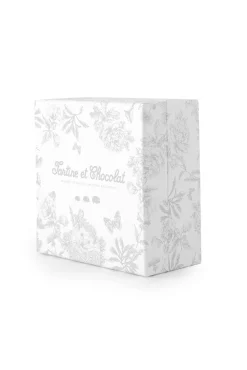 Tartine et Chocolat Augustin le Lapin Doudou imprimé inspiration Toile de Jouy gris| Toile De Jouy Gris|Lapin, Augustin