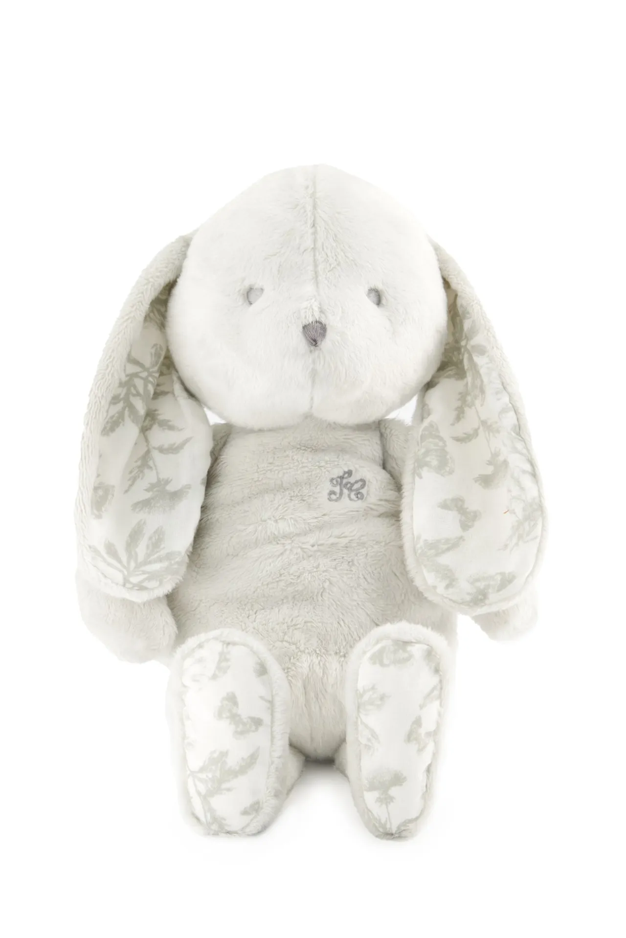 Tartine et Chocolat Augustin le Lapin Imprimé inspiration Toile de Jouy gris 25cm| Toile De Jouy Gris|Lapin, Augustin