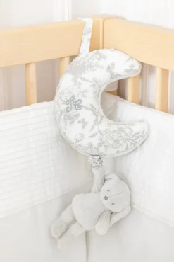 Tartine et Chocolat Augustin le Lapin musical Imprimé inspiration Toile de Jouy gris| Toile De Jouy Gris|Lapin, Augustin
