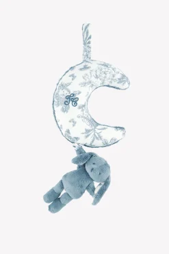 Tartine et Chocolat Augustin le Lapin musical Imprimé inspiration Toile de Jouy bleu| Lapin, Augustin|Jouets D'Éveil