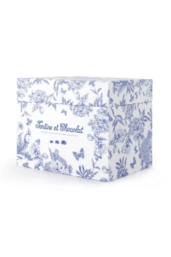 Tartine et Chocolat Augustin le Lapin musical Imprimé inspiration Toile de Jouy bleu| Lapin, Augustin|Jouets D'Éveil