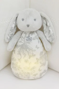 Tartine et Chocolat Augustin le Lapin veilleuse musicale Imprimé Toile de Jouy gris| Toile De Jouy Gris|Lapin, Augustin