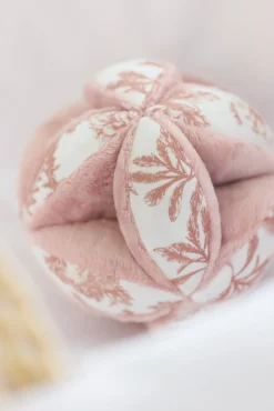 Tartine et Chocolat Balle sensorielle Imprimé inspiration Toile de Jouy rose| Jouets D'Éveil|Ligne Toile De Jouy