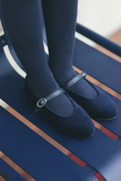 Tartine et Chocolat Ballerines Marine velours|Enfant Souliers|Chaussures