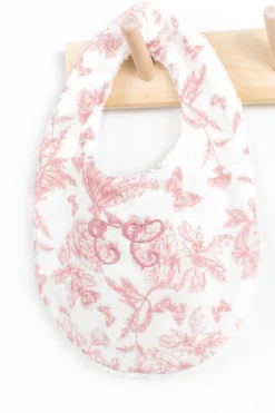 Tartine et Chocolat Bavoir Imprimé inspiration Toile de Jouy rose T1| Toile De Jouy Rose|Bavoirs - Accessoires De Repas