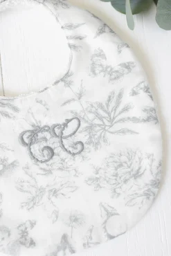 Tartine et Chocolat Bavoir Imprimé inspiration toile de jouy gris T1| Toile De Jouy Gris|Bavoirs - Accessoires De Repas
