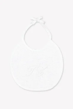 Tartine et Chocolat Bavoir Monogramme blanc T1| Monogramme|Bavoirs - Accessoires De Repas