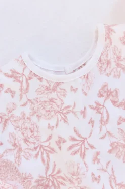 Tartine et Chocolat Bavoir à manches toile enduite Imprimé inspiration Toile de Jouy rose| Toile De Jouy Rose|Bavoirs - Accessoires De Repas