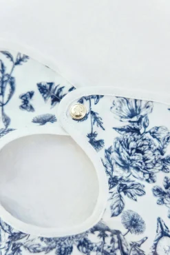 Tartine et Chocolat Bavoir toile enduite Imprimé inspiration Toile de Jouy bleu| Toile De Jouy Bleu|Bavoirs - Accessoires De Repas