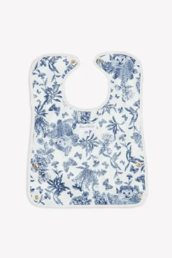 Tartine et Chocolat Bavoir toile enduite Imprimé inspiration Toile de Jouy bleu| Toile De Jouy Bleu|Bavoirs - Accessoires De Repas