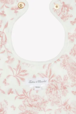 Tartine et Chocolat Bavoir toile enduite Imprimé inspiration Toile de Jouy rose| Toile De Jouy Rose|Bavoirs - Accessoires De Repas