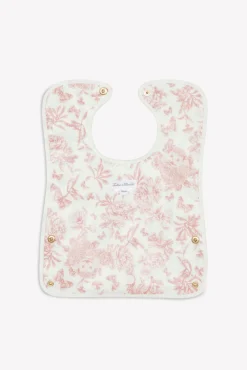 Tartine et Chocolat Bavoir toile enduite Imprimé inspiration Toile de Jouy rose| Toile De Jouy Rose|Bavoirs - Accessoires De Repas