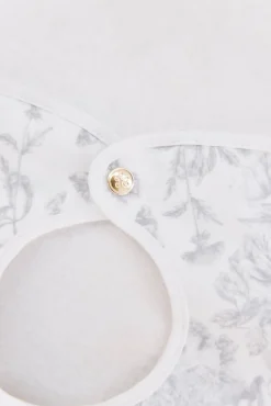Tartine et Chocolat Bavoir toile enduite Imprimé inspiration Toile de Jouy gris| Toile De Jouy Gris|Bavoirs - Accessoires De Repas