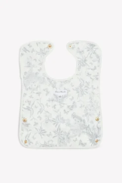 Tartine et Chocolat Bavoir toile enduite Imprimé inspiration Toile de Jouy gris| Toile De Jouy Gris|Bavoirs - Accessoires De Repas