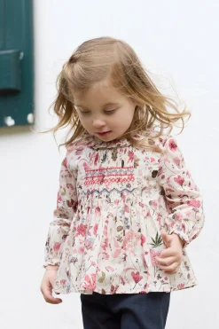 Tartine et Chocolat Blouse Tissu liberty smocké| T-Shirts - Blouses