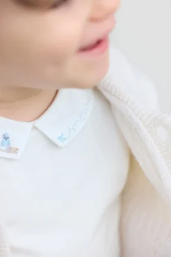 Tartine et Chocolat Body Bleu glacier broderie snow| Bodies