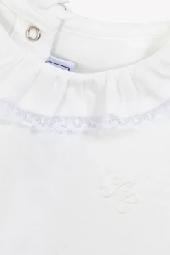Tartine et Chocolat Body Ecru petit col volanté| Bodies