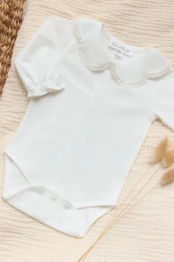 Tartine et Chocolat Body Ecru col volanté| Bodies - Hauts