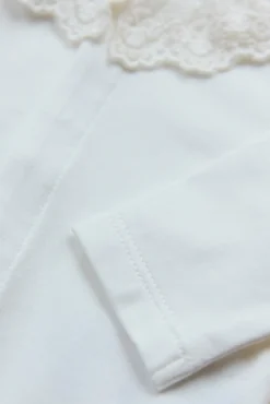 Tartine et Chocolat Body Ecru col volanté dentelle| Bodies - Hauts|Bodies - Hauts
