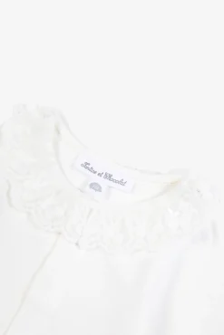 Tartine et Chocolat Body Ecru col volanté dentelle| Bodies - Hauts|Bodies - Hauts