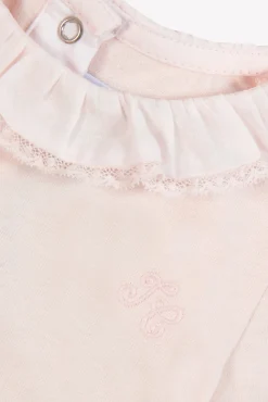Tartine et Chocolat Body Rose pâle petit col volanté| Bodies
