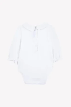 Tartine et Chocolat Body Vert d'eau broderie bouquet de fleurs| Bodies
