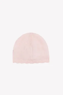 Tartine et Chocolat Bonnet Rose pâle broderie fleurs| Accessoires
