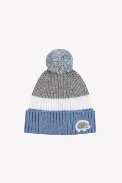 Tartine et Chocolat Bonnet Bleu grisé pompon| Accessoires