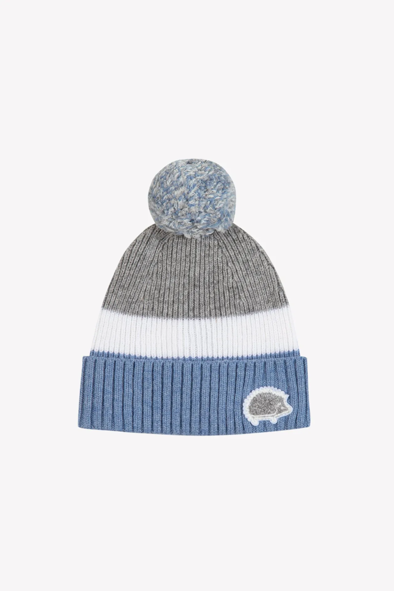Tartine et Chocolat Bonnet Bleu grisé pompon| Accessoires