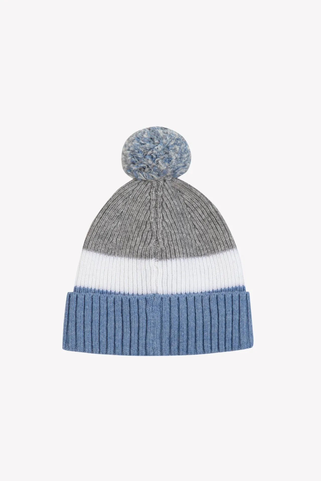 Tartine et Chocolat Bonnet Bleu grisé pompon| Accessoires