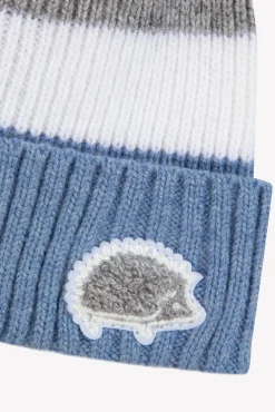 Tartine et Chocolat Bonnet Bleu grisé pompon| Accessoires