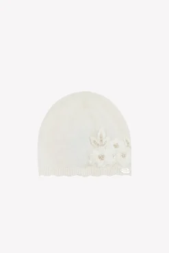 Tartine et Chocolat Bonnet Ecru broderie fleurs| Accessoires