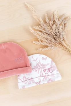 Tartine et Chocolat Bonnet Imprimé inspiration Toile de Jouy imprimé rose| Toile De Jouy Rose|Pyjamas - Bonnets