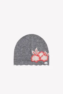 Tartine et Chocolat Bonnet Gris broderie fleurs| Accessoires
