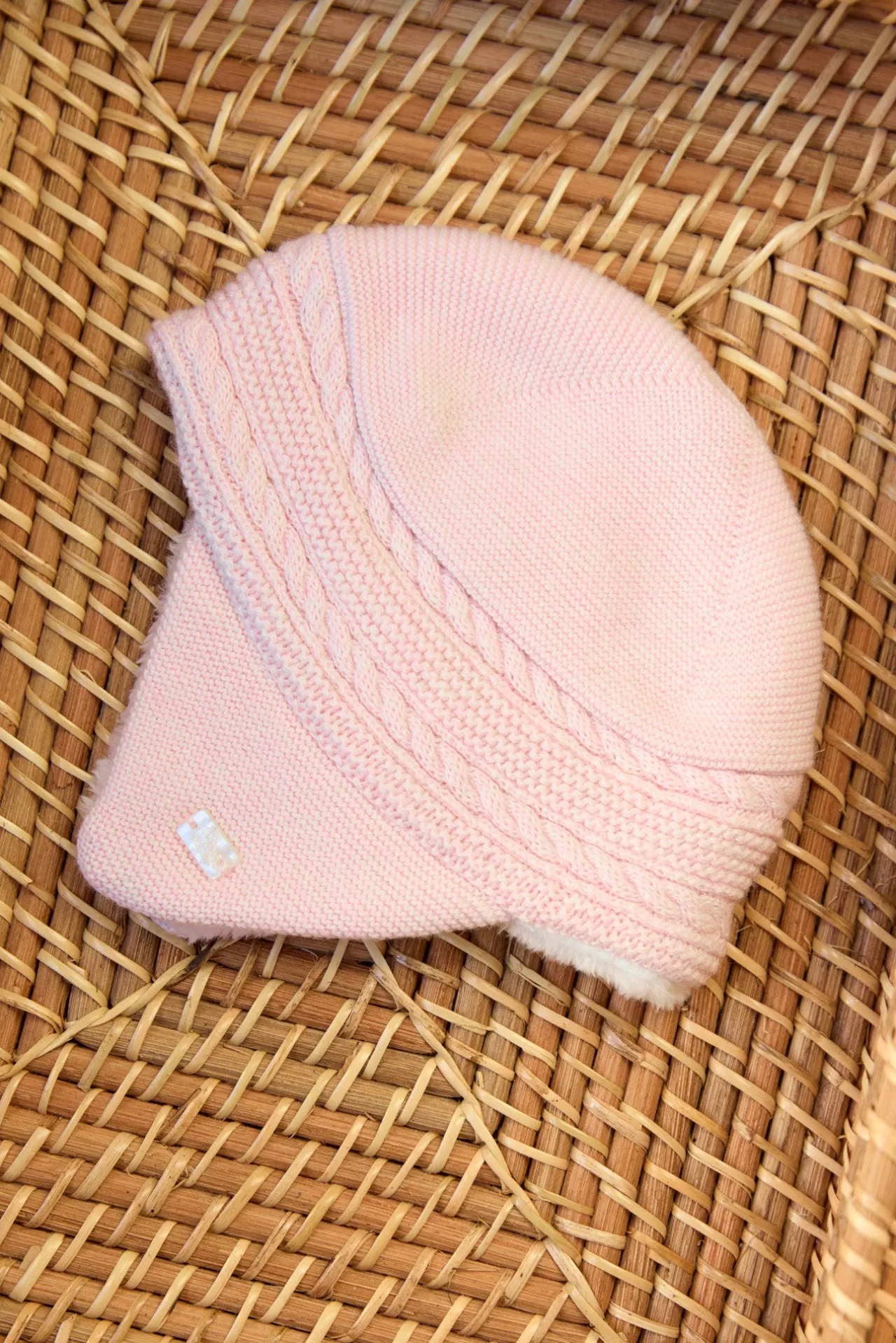 Tartine et Chocolat Bonnet Rose pâle cache-oreilles| Accessoires - Chaussons