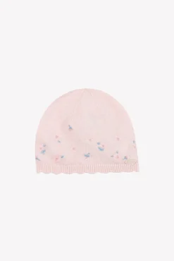 Tartine et Chocolat Bonnet Rose pâle fleurs| Accessoires