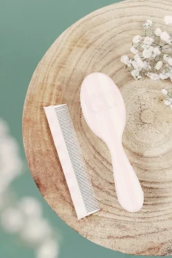 Tartine et Chocolat Brosse & Peigne Garda rose pâle Made In France| Linges - Accessoires De Bain