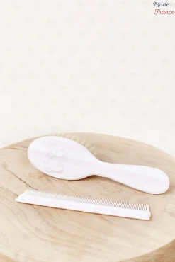 Tartine et Chocolat Brosse & Peigne Garda rose pâle Made In France| Linges - Accessoires De Bain