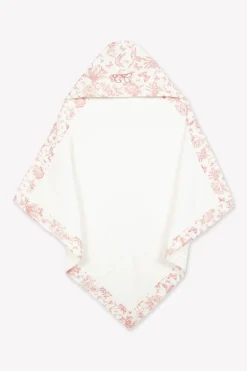 Tartine et Chocolat Cape de bain Imprimé inspiration Toile de Jouy rose| Toile De Jouy Rose|Linges - Accessoires De Bain
