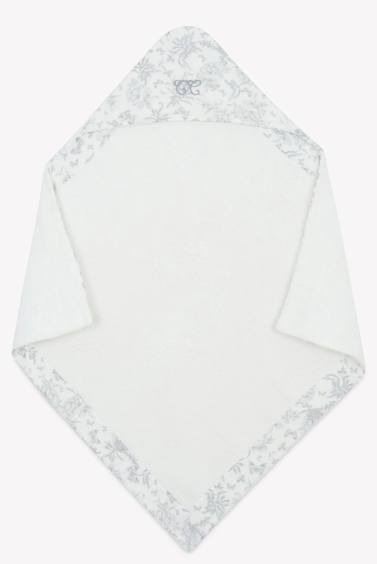 Tartine et Chocolat Cape de bain Imprimé inspiration toile de jouy gris| Toile De Jouy Gris|Linges - Accessoires De Bain