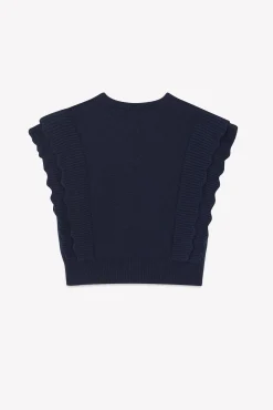 Tartine et Chocolat Cardigan Marine sans manche|Enfant Cardigans - Pulls - Sweats