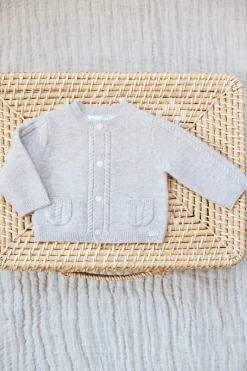 Tartine et Chocolat Cardigan Greige chiné avec poches| Cardigans - Gilets