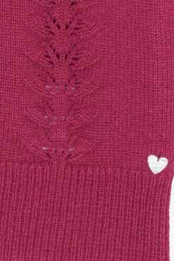 Tartine et Chocolat Cardigan Magenta en laine ajourée|Enfant Cardigans - Pulls - Sweats