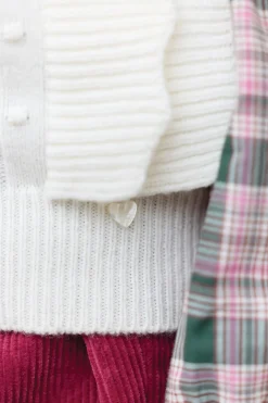 Tartine et Chocolat Cardigan Ecru sans manche|Enfant Cardigans - Pulls - Sweats
