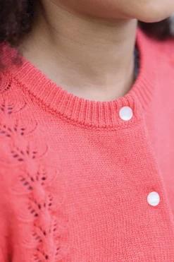 Tartine et Chocolat Cardigan Praline en laine ajourée|Enfant Cardigans - Pulls - Sweats