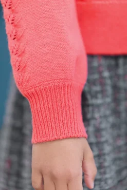 Tartine et Chocolat Cardigan Praline en laine ajourée|Enfant Cardigans - Pulls - Sweats